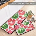thumbnail image 5 of SKYSONIC 2PCS Watercolor Watermelon Kitchen Rug and Mat Summer Fruit Floor Runner Rug Anti Fatigue Non Slip Comfort Mat for Doormat Laundry Room Hallway 19.7"x27.6"+19.7"x47.2", 5 of 7
