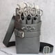 thumbnail image 4 of Soidarity Bolsa de herramientas de peluquería profesional fácil de llevar impermeable bolsa de tijera duradera portátil masajeadores Gris, 4 of 6