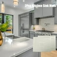 thumbnail image 3 of Labymos 2Pcs Kitchen Sink Mats with Holes Non-Slip Rubber Drain Pad Glass Dishes Protector, 3 of 5