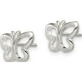 thumbnail image 2 of Sterling Silver Butterfly Post Earrings (9 X 10) Made In India qe8635, 2 of 5