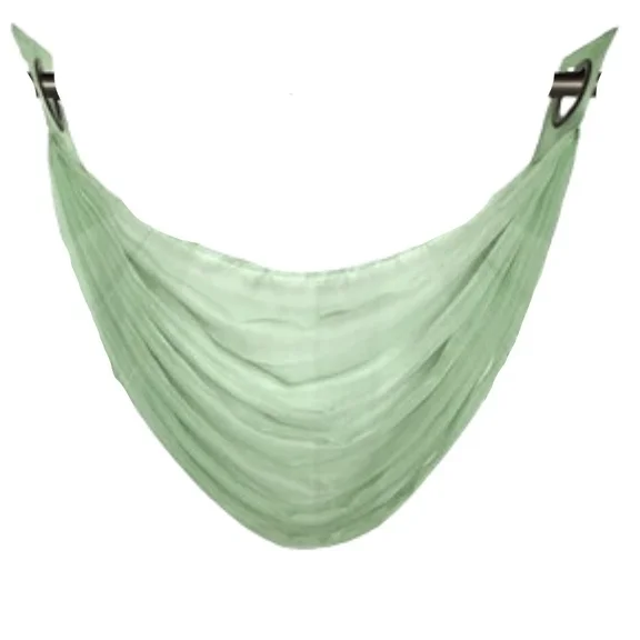 Gorgeous Home Linen K36 Elegant Voile Sheer Waterfall Swag Valance with Bronze Grommets, 36" x 16", 1-Piece Sage Green
