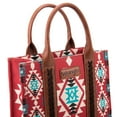 thumbnail image 3 of Wrangler Aztec Tote Bag for Women Boho Shoulder Purses and Handbags, Burgundy, 3 of 7