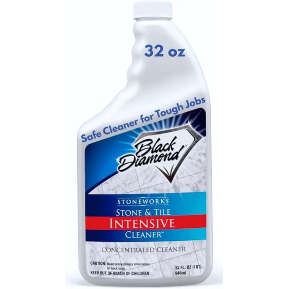 Black Diamond Stoneworks Stone & Tile Intensive Cleaner – Professional Deep Cleaner for Marble, Limestone, Travertine, Granite, Slate, Ceramic & Porcelain Tile – Acid-Free Concentrate (1-Qt.)