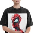 thumbnail image 3 of Spider-Man 230g Vintage Washed Drop Shoulder T-Shirt - Iron On, 3 of 7