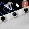 thumbnail image 4 of Castle Fairy Teens Basketball Soccer Football Blackout Curtains Set of 2 (52x84 Each),Geometric Plaid Window Curtains,Sport Gamer Curtains and Drapes,Microfiber Bedroom Decor, 4 of 6