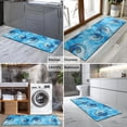 thumbnail image 2 of Blue Gold Marble Pattern Kitchen Rug Mat,Kitchen Runner Rugs Non Skid Washable,Decorative Kitchen Floor Mats for Kitchen,Sink,Laundry,17"X47", 2 of 5