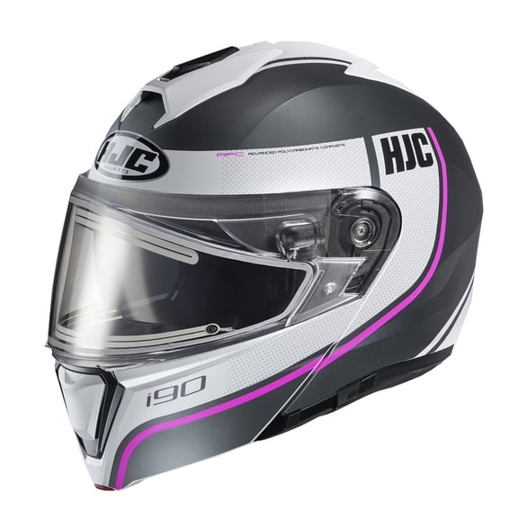 Hjc i90 Davan Snow Helmet with Electric Shield (Large, Semi-Flat Pink (MC-8SF))