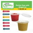 thumbnail image 2 of [150 Pack] 1 Oz Leak Proof Plastic Condiment Souffle Containers with Attached Lids - Portion Cup with Hinged Lid Perfect for Sauces, Samples, Slime, Jello Shot, Food Storage & More, 2 of 7