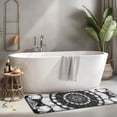 thumbnail image 2 of Black White Tie Dye Mandala Pattern Kitchen Rug Mat,Kitchen Runner Rugs Non Skid Washable,Decorative Kitchen Floor Mats for Kitchen,Sink,Laundry,17"x47.2", 2 of 7