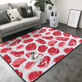 thumbnail image 3 of Area Rugs For Living Room Decor - steak pattern Soft Anti Slip Throw Washable Rugs 5x7 For Bedroom, Indoor Carpet For Bedroom Living Room 80x58In, 3 of 7