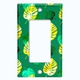 thumbnail image 5 of Metal Light Switch Plate Cover Tropical Jungle Palm Leaves Yellow Green JGL005, 5 of 13