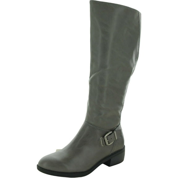 Baretraps Womens Sasson Faux Leather Tall Knee-High Boots