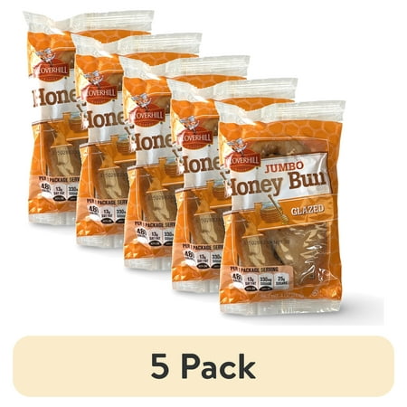(5 pack) Cloverhill Jumbo Glazed Honeybuns | Individually Packaged | 12 Pack
