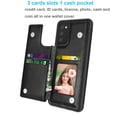 thumbnail image 3 of EBIZCITY Compatible with Galaxy A03s Wallet case, Flip Wallet Leather Magnetic Clasp Case with Credit Card Holder and Shockproof Function Kickstand Phone Cover Women for Samsung A03s - Black, 3 of 9