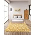 thumbnail image 6 of Unique Loom Rabat Shag Collection Area Rug - Marble (8' Square Yellow/Ivory), 6 of 7