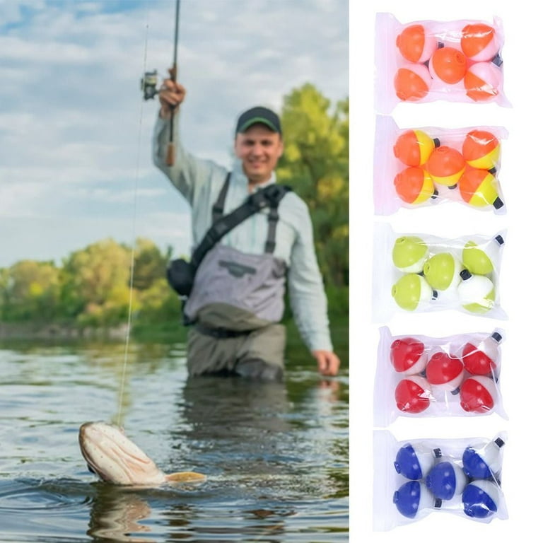 5pcs Outdoor Sports White red ABS Plastic Hot Fishing Float Balls Bubble  Floats Tackle Bobbers Water Ball COLOR C