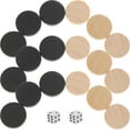 thumbnail image 4 of Guyelim Backgammon Pieces 30pcs Wood Backgammon Piece Checkers Chess Pieces Board Game Accessories, 4 of 10