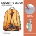 thumbnail image 5 of Hawaii Tropical Wind Palm Leaves Backpack: School Life Companion, Durable Lightweight Laptop Daypack with Padded Sleeve, Large Capacity, Perfect Gift, 5 of 6