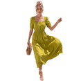 thumbnail image 1 of Vestido Largo para Mujer Vestido Midi Casual con Manga Corta Abullonada, 1 of 5