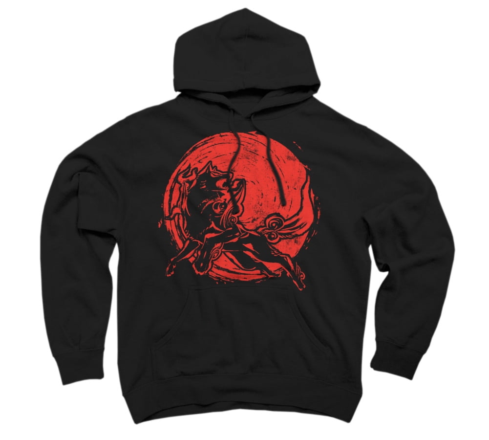 black red graphic hoodie
