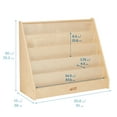 thumbnail image 3 of ECR4KIDS Birch Single-Sided Book Display - 30" Height x 36" Width x 15" Depth - Natural - Birch - 1Each, 3 of 10