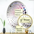 thumbnail image 3 of Designart "Translucent Floral Delight" Rhododendron Spiral Dot Round Wall Mirror - Floral Oval Printed Decorative Mirror - Multiple Color Options, 3 of 5