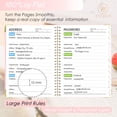 thumbnail image 2 of CTCMSP Spiral Address Password Book with Alphabetical Tabs,Large Print Hardcover Notebook,6.3"×8.5",Pink, 2 of 6