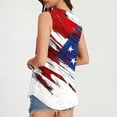 thumbnail image 4 of American Flag Tank Tops for Women 4th of July Sleeveless Shirt Casual Crewneck Tanks Independence Day USA Flag Stars Stripes Print Camisole Loose Curved Hem Tunic Camis Blouse Patriotic T-Shirt, 4 of 6