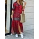 thumbnail image 1 of ZANZEA Party Vintage Leopard Robe 2023 Autumn Casual Long Sleeve Maxi Long Vestidos Dress Fashion Oversized Women Shirt Dress 1L Gao Jinjia LED, 1 of 2