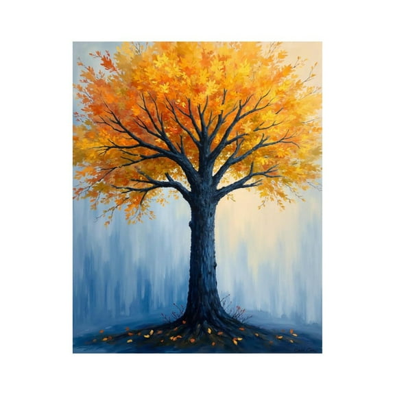 Paint by Numbers Kit for Adults, Autumn Tree Vibrant Leaves Art Paint by Numbers, Easy Paint by Numbers Kit for Adults Beginner, DIY Adult Paint by Number Kits on Canvas, 12x16in Home Decor