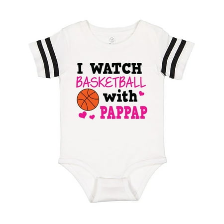 

Inktastic I Watch Basketball with Pappap Gift Baby Girl Bodysuit
