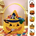thumbnail image 3 of Halloween Trick or Treat Candy Bags,Portable Non-woven Fabric Bucket Halloween Candy Bags Plush Handle Portable Candy Holder Bag Goodie Bags for Halloween Party Favor, 3 of 7