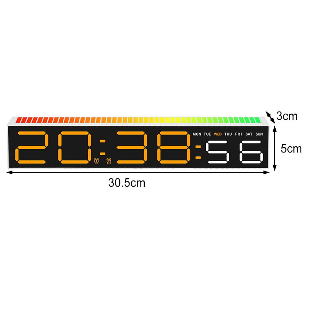 AFQH New LED Alarm Clock Spectrum Pickup Electronic Clock Temperature & Humidity