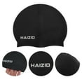 thumbnail image 3 of Unique Bargains 1 Pc Silicone Waterproof Swimming Cap Black, 3 of 5