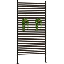 72" H×36" W Freestanding Metal Privacy Screen for Outdoor Patio - Heavy-Duty Rust-Resistant Decorative Fence Panel | Weatherproof Design | Patio Privacy Screen