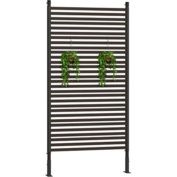 72" H×36" W Freestanding Metal Privacy Screen for Outdoor Patio - Heavy-Duty Rust-Resistant Decorative Fence Panel | Weatherproof Design | Patio Privacy Screen