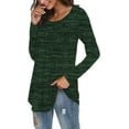 thumbnail image 2 of JuneFish Womens Long Sleeve Tops Casual Cloud Fabrics Basic Shirts Blouse, 2 of 3