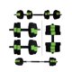 thumbnail image 5 of Juego 2 en 1 de mancuernas y barra ajustables 30 lb – Equipo de entrenamiento de fuerza – Mango antideslizante de hierro – Ideal para mujeres en casa – Color verde, 5 of 8