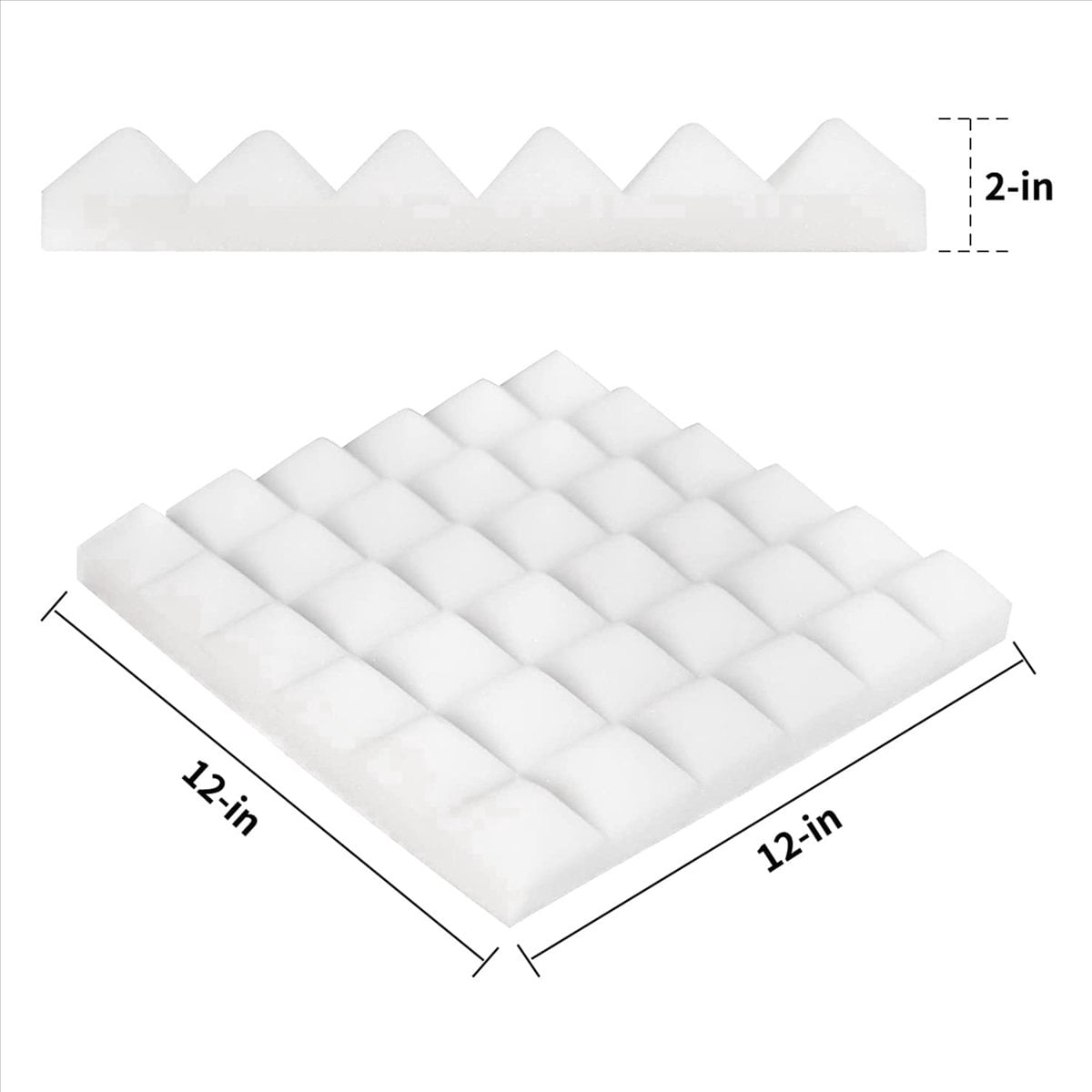 60X Acoustic Panels, Foam for Recording Studio/Live Room Soundproof Wall Sound Proof Panels