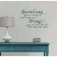 thumbnail image 4 of Remembering You Is Easy Vinyl Lettering Quote Wall Decor Art Memorial Decals 23x16-Inch Deep Blue, 4 of 5