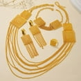 thumbnail image 2 of Ladies' Gold-plated Double-layer Tassel Long Necklace Set, 2 of 2