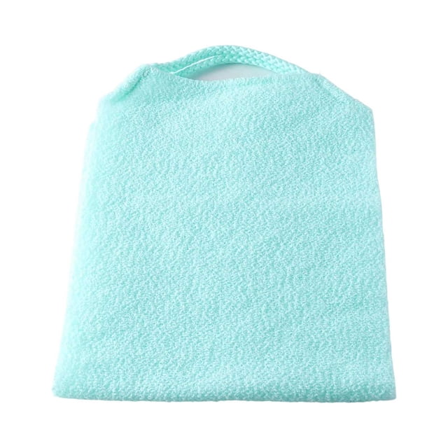Extended Length Nylon Exfoliating Back Scrubber Washcloth, Stretchable Scrub Towel with Pull Strap, Deep Cleansing Shower Bath Tool