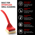 thumbnail image 2 of Grill Rescue Bristle-Free Steam Cleaning Grill Brush - Safe for All Grill Types, Heat-Resistant Kevlar Head, Perfect for Stainless Steel, Porcelain, Cast Iron Grates (Scraper Brush), 2 of 6