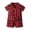 Red, variant on Gyexs Boys Pajamas 2PC Set Short Sleeve Lapel Button Plaid Tee & Shorts PJs Outfits(Toddler)