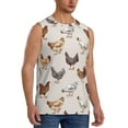 thumbnail image 2 of Haiem Men's Various Chicken Print Tank Tops Summer Sleeveless Cut Off Workout T-Shirts Fitness Vest Athletic Undershirts-XX-Large, 2 of 8