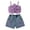 Purple, variant on Ulanda Toddler Baby Girls Clothes Summer Outfits Ruffle Sleeve T-shirt Shorts Cute Girl Clothing Set 6M-4T (Purple, 9-12 Months)