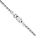 thumbnail image 4 of Diamond2Deal 10K White Gold 1.5 mm Diamond-cut Rope Chain Necklace for Women 20", 4 of 7