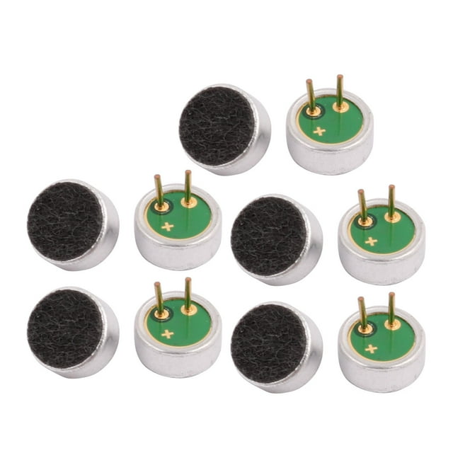 Unique Bargains 10Pcs 6mm Dia 30-44dB Electret Condenser Microphone High Sensitivity Pickup