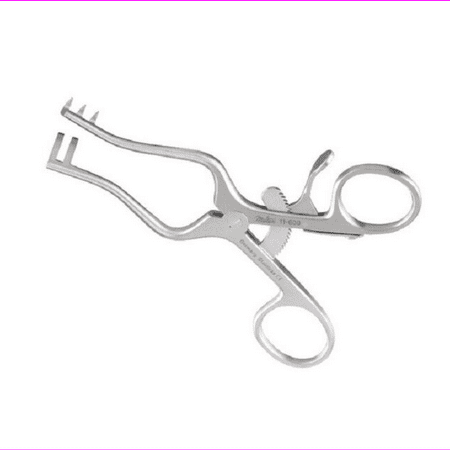 MILTEX 11-600 WEITLANER Retractor, 4, sharp, 2 X 3 teeth