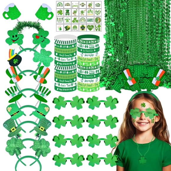 Paquete de fiesta PLOUGVI, accesorios para el Día de San Patricio, 180 piezas